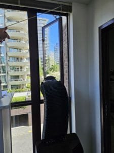Dual hose window panel