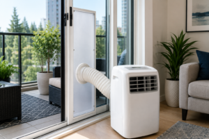 Portable AC Window Panels for Sliding Doors